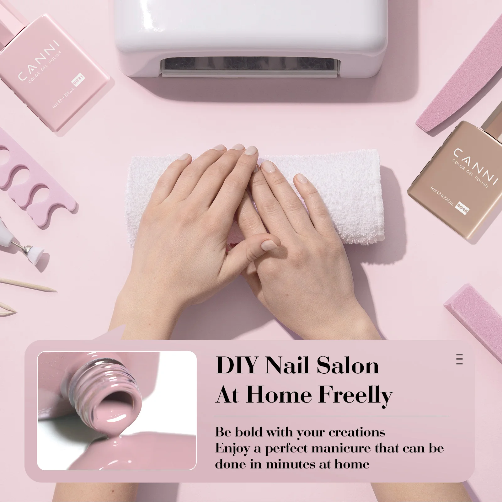 6 Stück/Set CANNI TPO-FREIER Gel-Nagellack Natürliche Nude-Farben Nagel-Gel-Kit Abziehbarer UV-LED Langanhaltender Salon-Qualität Maniküre für Zuhause und Alltag – Detail 16
