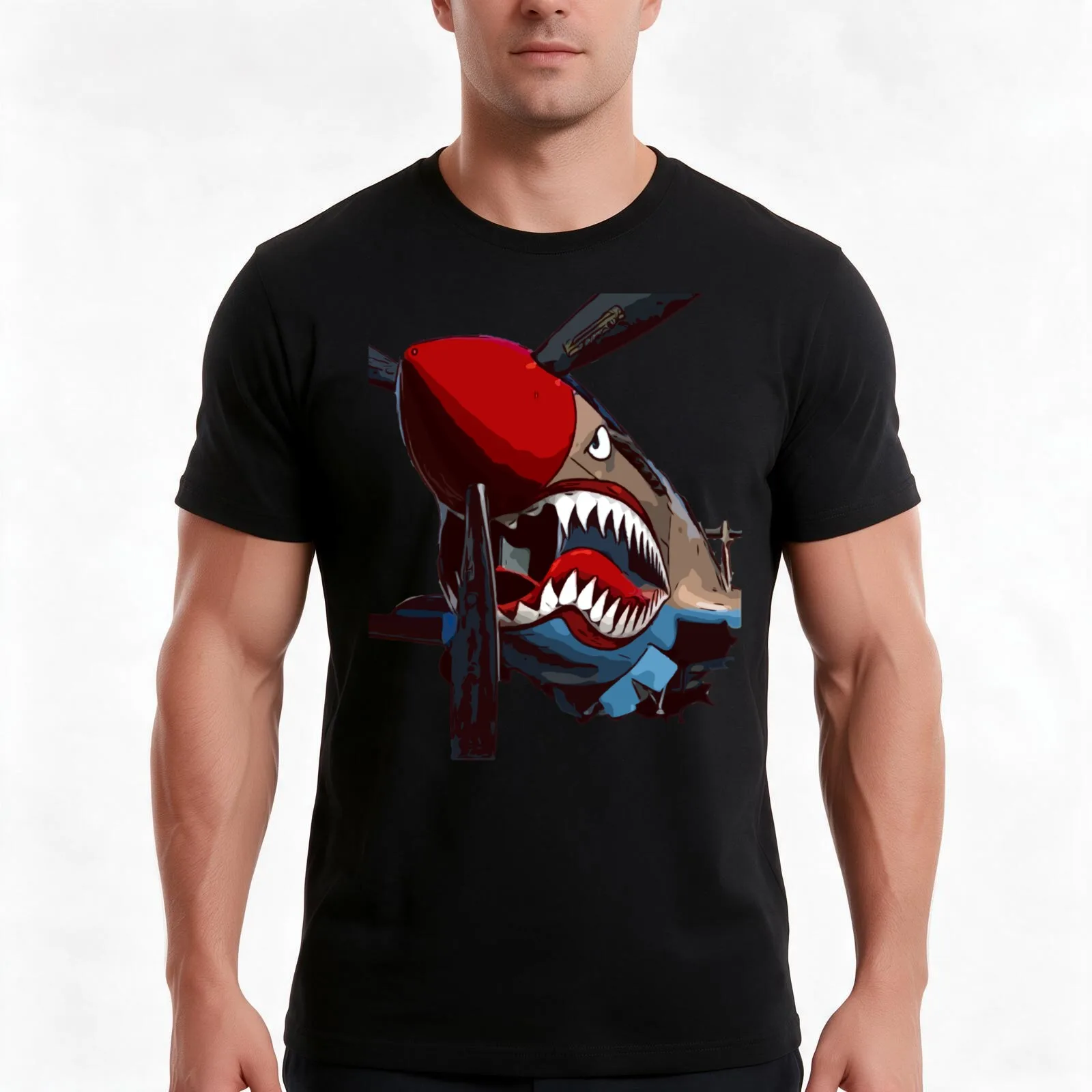 P-40 Warkhawk Flying Tiger WW2 Warbirds Warplanes T-Shirt, Summer Casual Cotton Tee, Oversized Streetwear Tops, Unisex Men Women