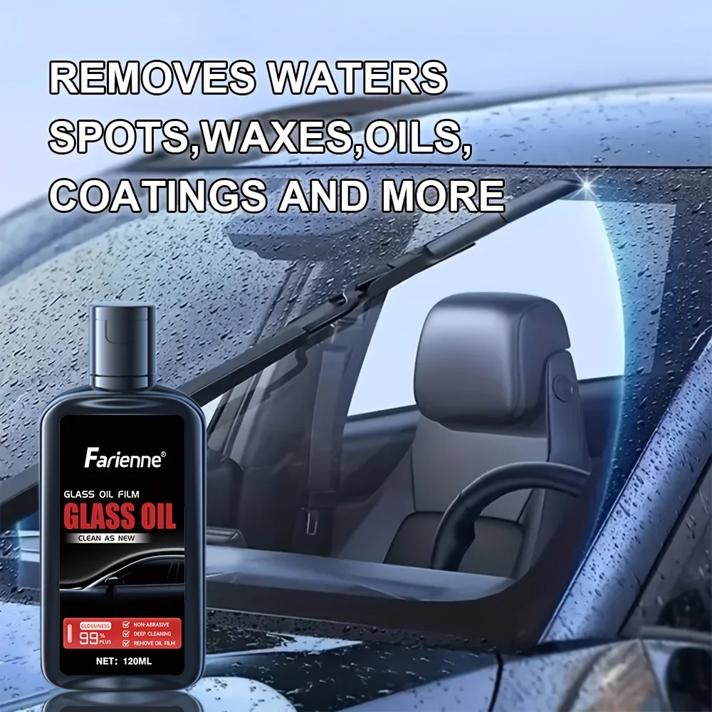 Ultimate Car Oil Film Cleaner - Powerful Stain Remover, Glass Polisher, and Universal Rain Repellent for Windows and Mirrors