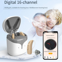 2024 NEW Rechargeable Digital BTE Hearing Aid Adjustable Volume Deaf Mini Sound Amplifier Portable Elderly Hearing Amplifier