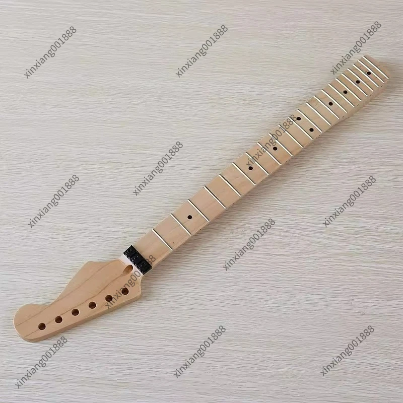 For 22 Frets Double Locking Electric Guitar Neck Maple Gloss Guitar Handle DIY Replacement Parts