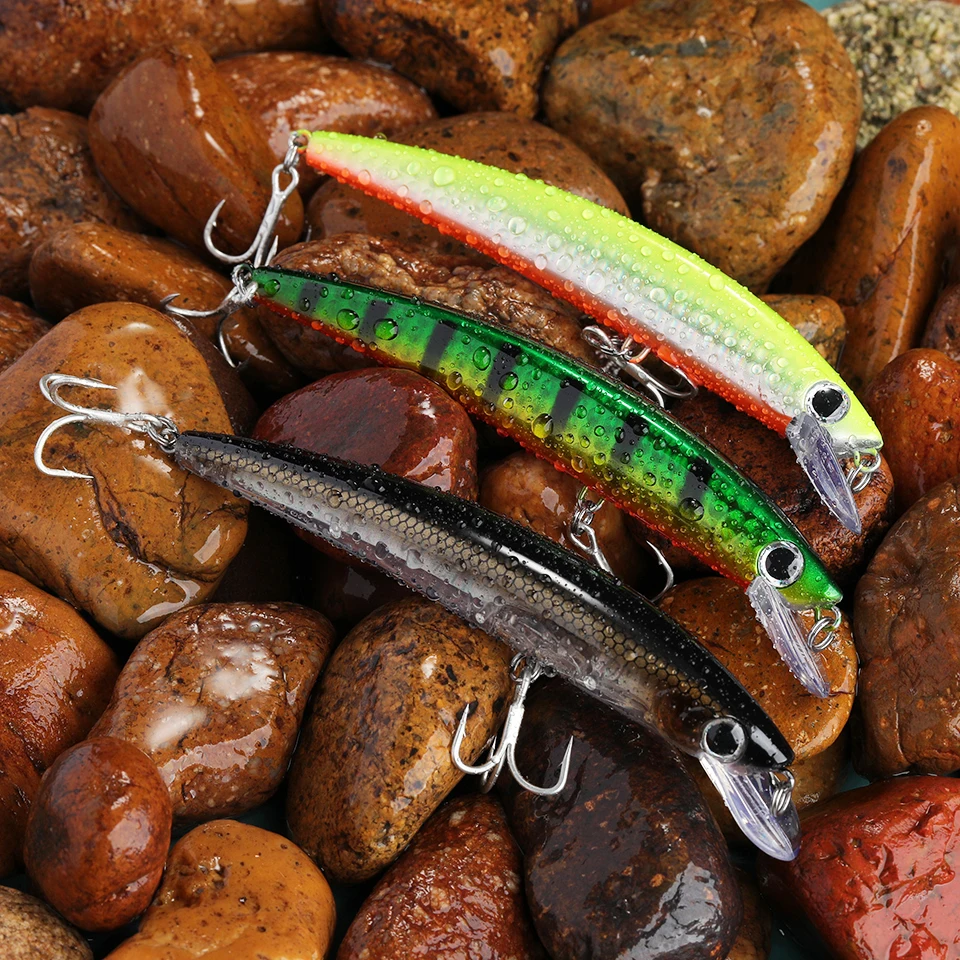 Walk Fish 110mm 16g große Elritze 3d schwimmende Elritze Wobbler Troll ing Casting Angeln Meerwasser Bass Forelle Isca Kunst köder