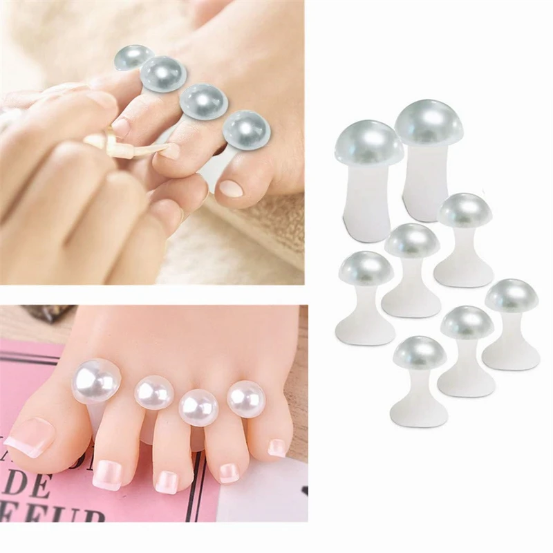 8 PCS/Set Daisy Flower Toe Separator Cute Soft Silicone Toes Spacers Cushions Reusable Toes Dividers for Nail Art Pedicure Tools