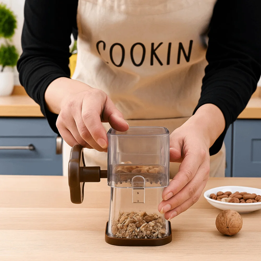 Grinding Tools Portable Nut Walnut Grinder Hand Crank Multifunctional Manual Nut Chopper Detachable Fruit Crusher Kitchen