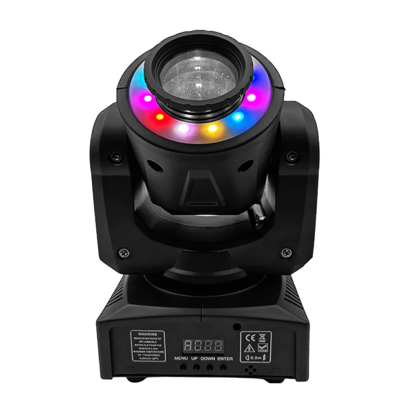 

65W Mini Beam Gobo Moving Head Sound Activated DMX512 for Small Space Bar DJ Wedding Party Karaoke Lounge Private Event Lighting