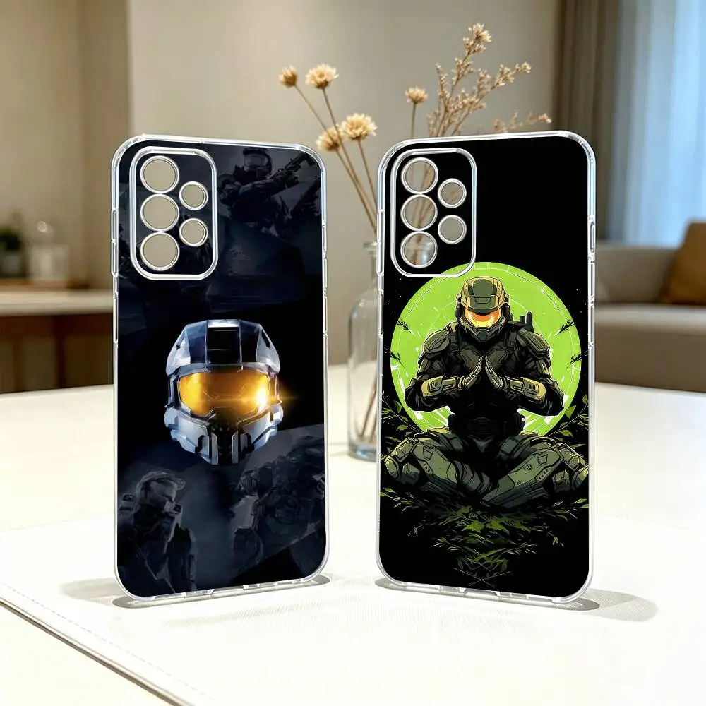 

Game Role M-Master Chief Phone Case For Samsung S25,S24,S21,S22,S23,S30,Ultra,S20,Plus,Fe Transparent Cover