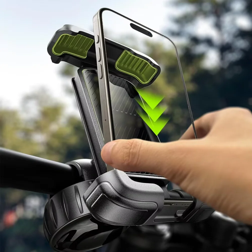 

Super Easy Install Bike Phone Holder, Ultra Stable Motorcycle & Bicycle Handlebar Mount for Adults Kids, Fits iPhone Samsung