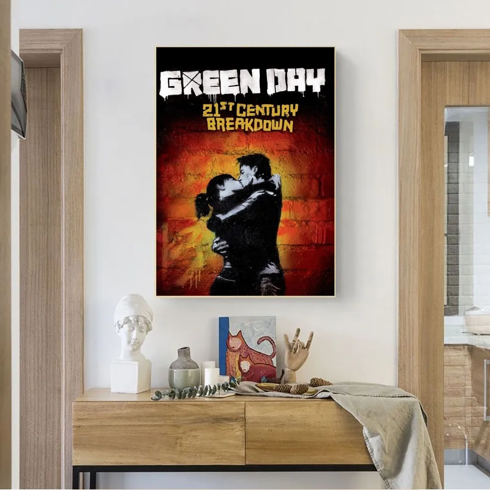 Green-Day Band Posters No Framed Poster Kraft Club Bar Paper Vintage Poster Wall Art Painting Bedroom Study Stickers