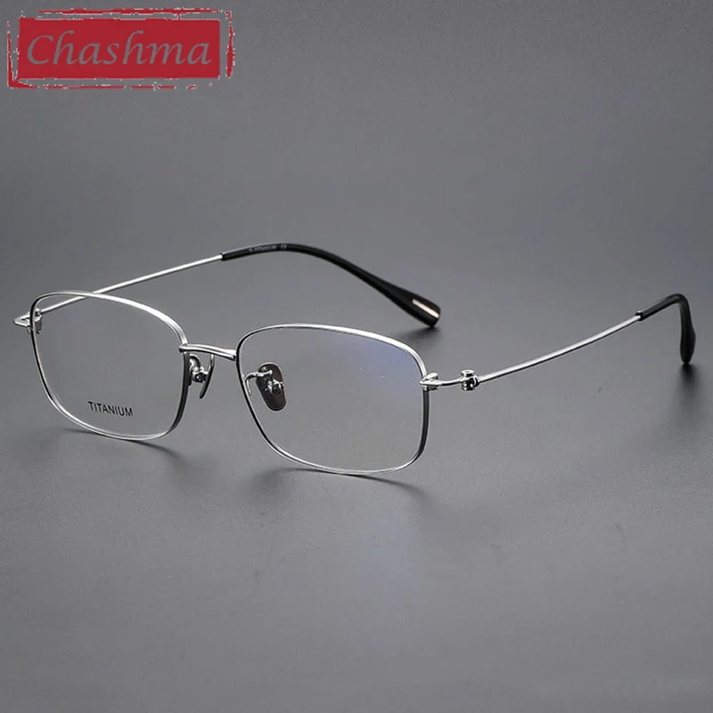 Chashma 54 mm Pure Titanium Frame IP Plating Glasses Medium Size Gafas Top Quality Men Eyeglass for Prescription Lenses for Male