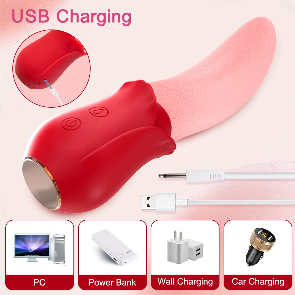 Sex Toys Vibrator Tongue Licking Nipple Clitoris Stimulator Vibration Women Couple Sexy Adult Female Vibrator Toys image 4