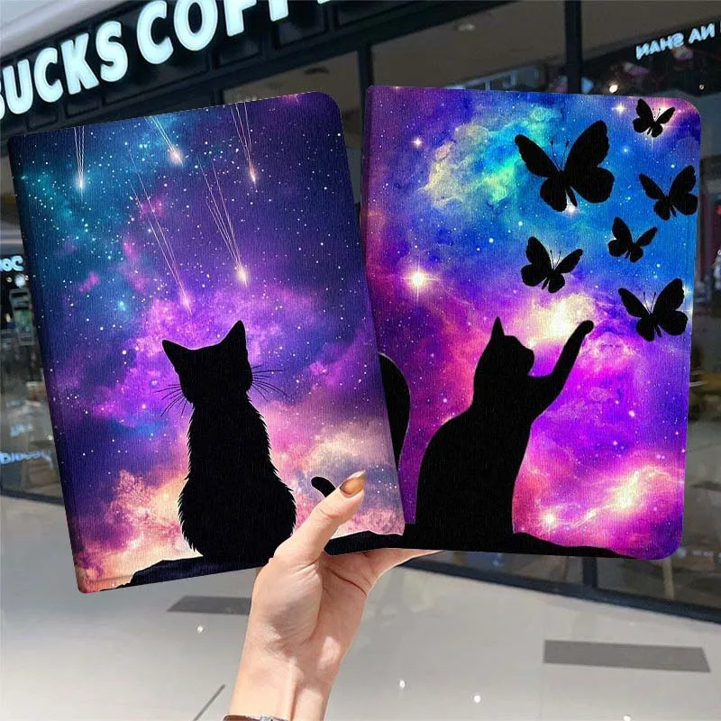 

Starlit Sky Cat Love Heart Gift For Samsung Galaxy Tab A7 A A8 A9 A11 S6 S11 10.1 10.4 10.5 Inch Lite PLus Soft Tablet Case