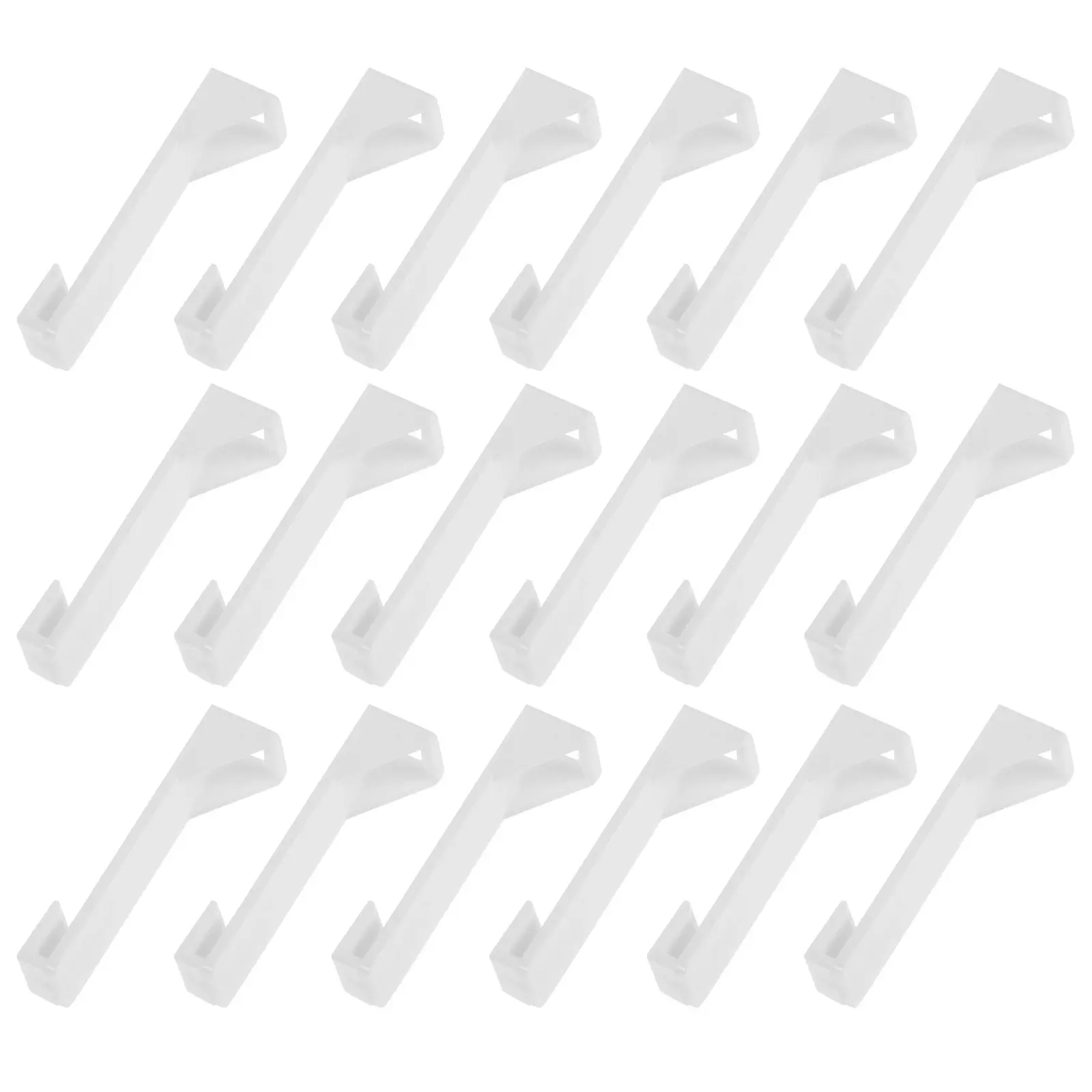 50Pcs Electric Curtain Track End Clips Motorized Plastic Hanging Hooks for Automatic Drapes Drive Housing Accessories White