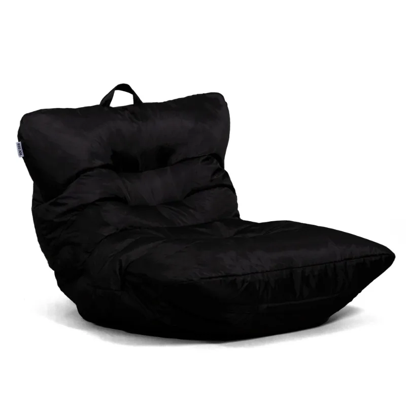 Roma Adult Bean Bag Chair, Black Smartmax, Durable Polyester Nylon Blend, 3 feet