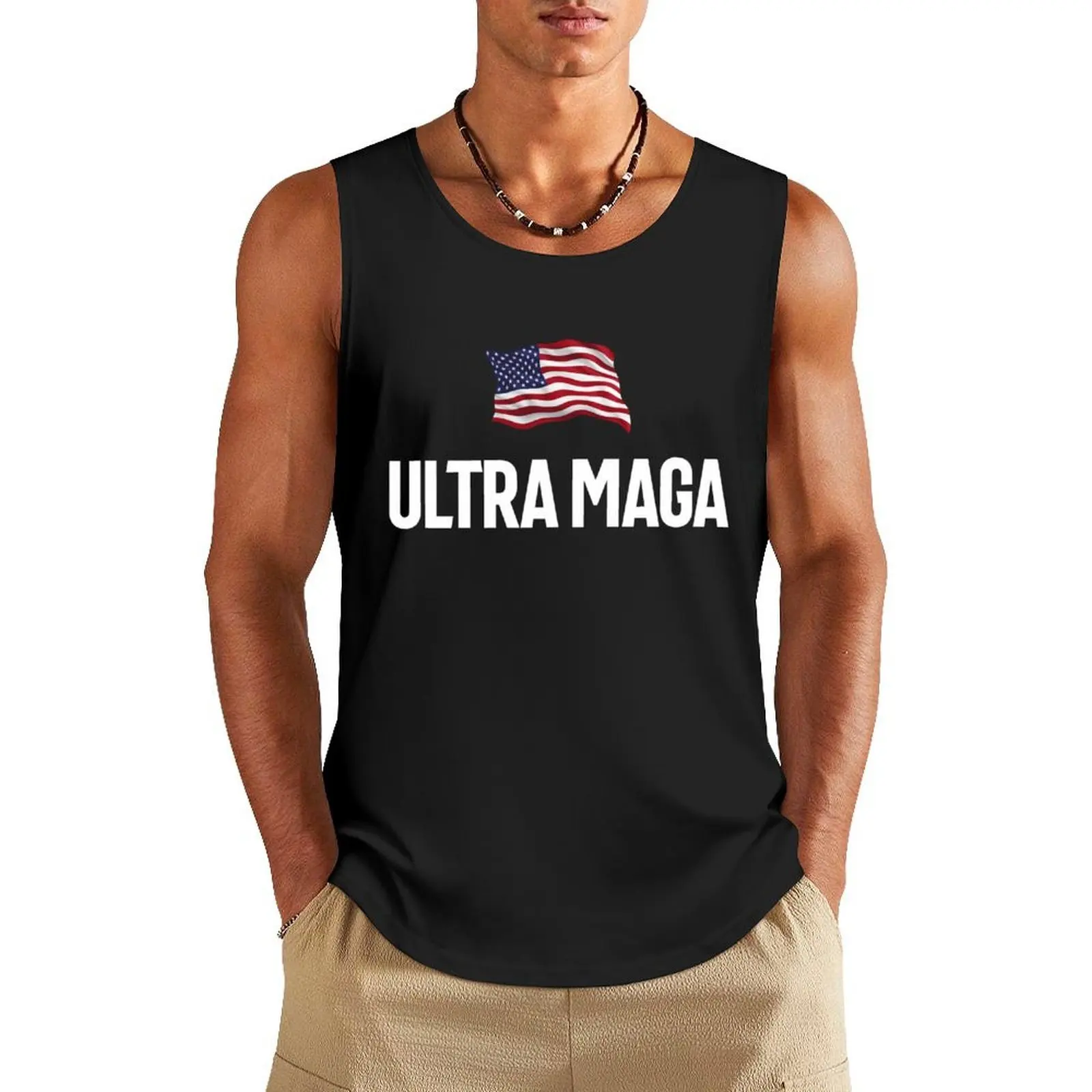 

Ultra Mega Patriotic USA Flag Tank Top anime clothes t-shirts for men gym shirt man sleeveless t-shirts for men
