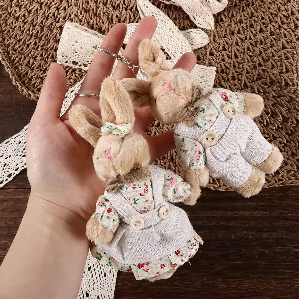 Bag Pendant Korean Style Key Buckle Stuffed Toy Pendant Rabbit Pendant Women Key Holder Plush Doll Key Chain Bear Pendant