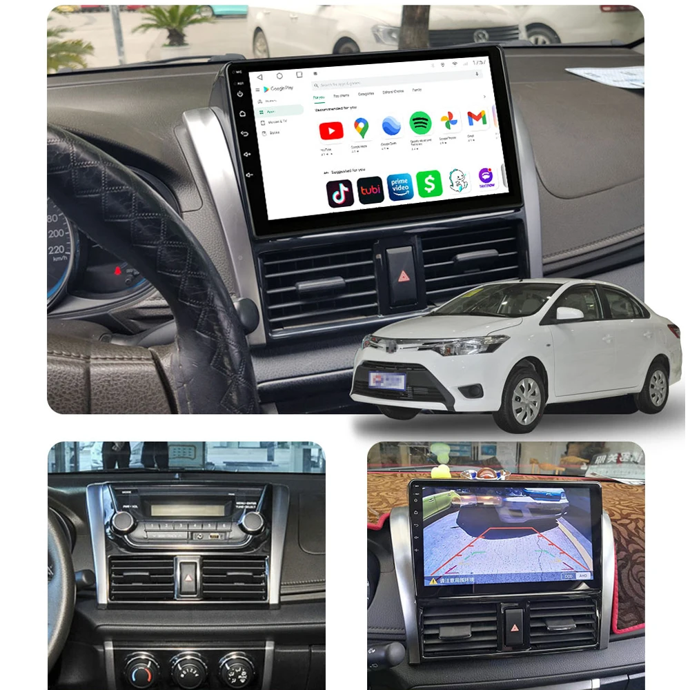 4G WIFI z systemem Android 10 dla Toyota Vios Yaris 2013 2014-2016 samochodów Radio odtwarzacz multimedialny GPS samochód z nawigacją Auto Carplay