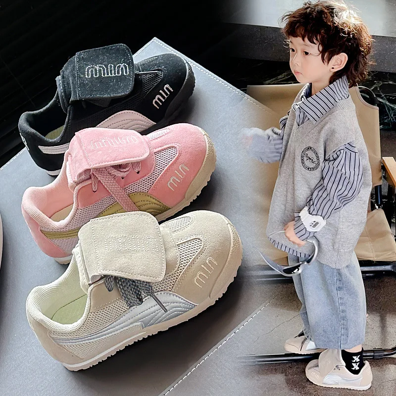 Children Mesh Sneakers Comfortable Breathable Kids Running Shoes Boys Girls Casual Footwear Students Soft Bottom Non-slip Shoes