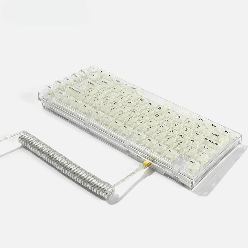 Aviation Plug-in Cable Mechanical Keyboard Cable Data Cable Extension Metal Gold-plated Interface Large Spring Spiral Type