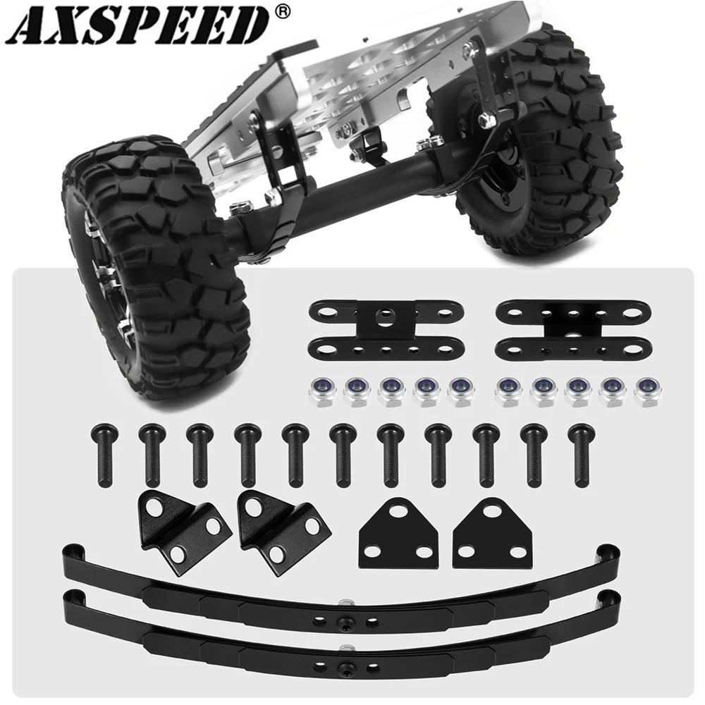 AXSPEED 1Pair Steel Leaf Springs Front Rear Suspension Bar for 1/10 RC Rock Crawler Car RC4WD D90 Upgrade Parts