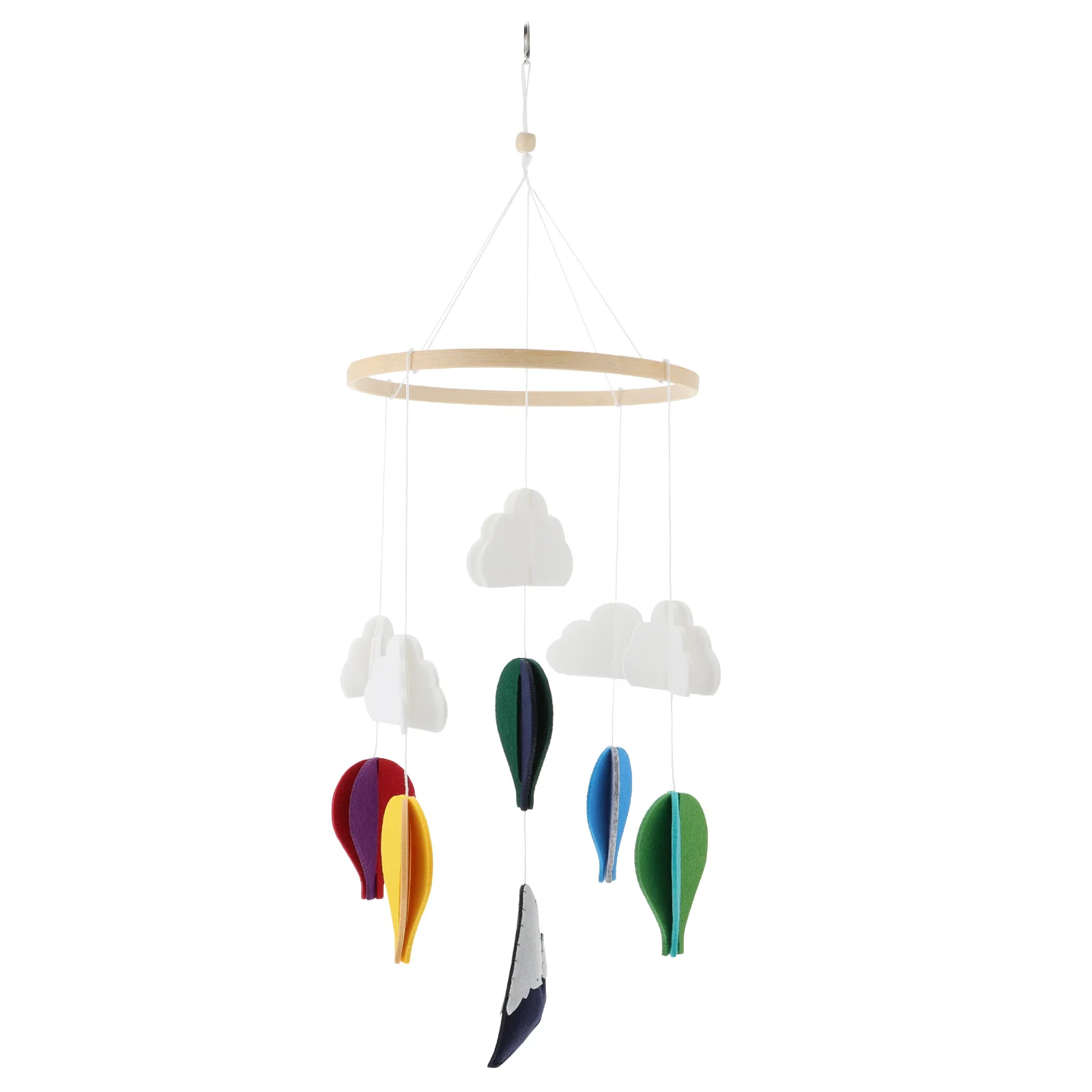 

Charming Felt Hot Air Balloon Pendant Baby Crib Wind Chime Hanging Toy Bedside Room Decoration