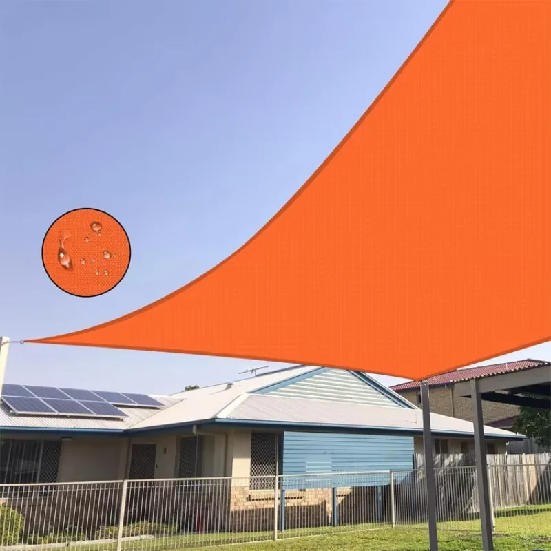 3x6m Waterproof Shade Sails , China Sun Shade Net Manufacturing Orange Polyester Canopy