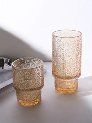 Ins Nordic Bathroom Accessories Set Gold Inlay Glass Mouthwash Cup Toothbrush Holder Juice Cup For Kids Gobelet Salle De Bain