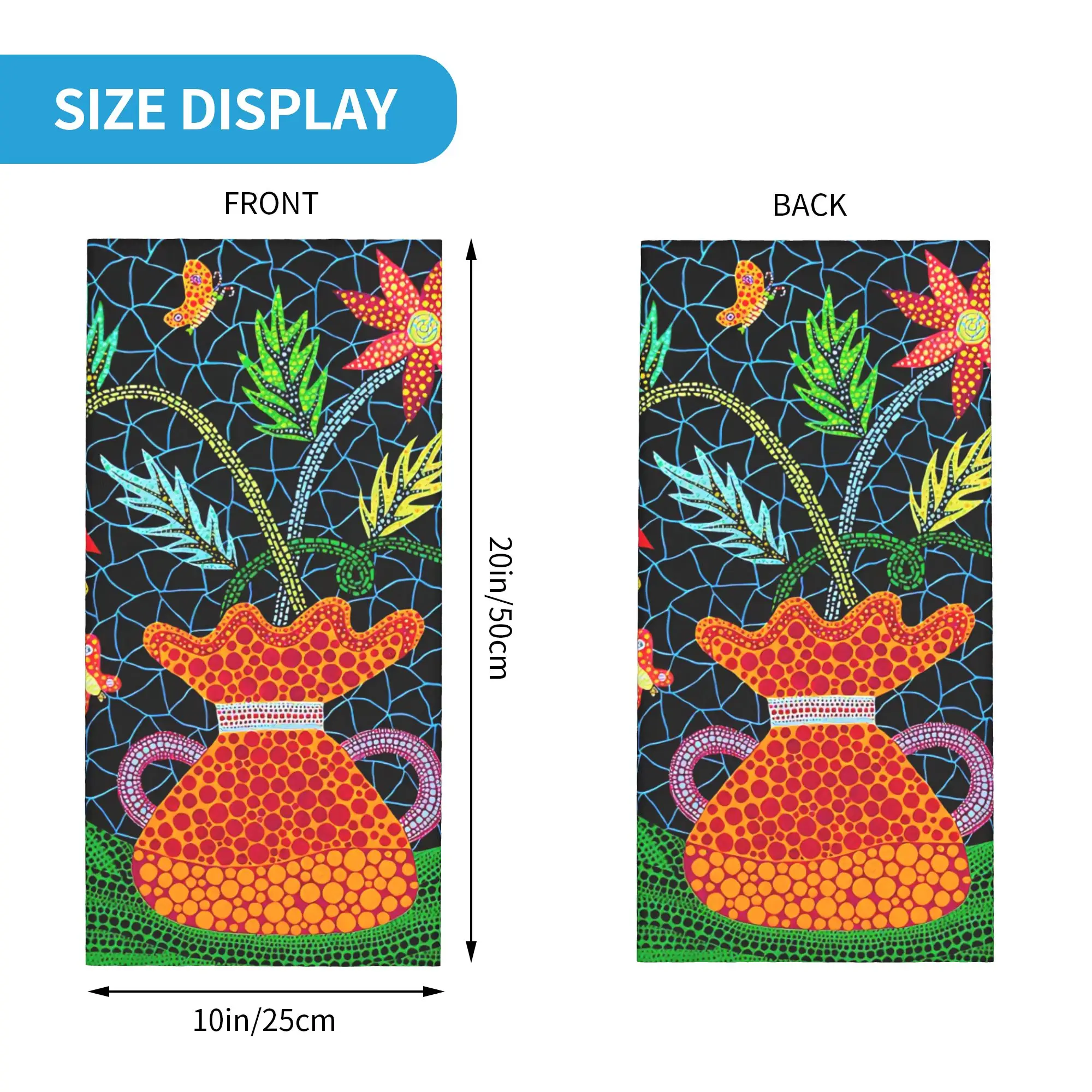 Yayoi Kusama Abstract Pumpkin Bandana Neck Warmer Men Women Winter Ski Tube Scarf Gaiter  Face Cover