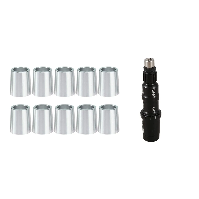 ELOS-11 Pcs Golf  Accessories: 1 Pcs  .355 Golf Tip Metal Ferrules & 10 Pcs 0.335 Golf Adapter Sleeve