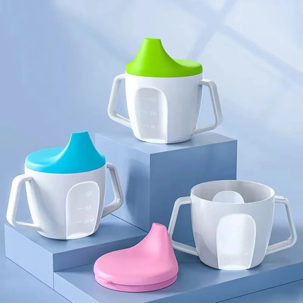 

Cute Portable Baby Feeding Bottle 150ML with Handle Baby Water Cup Leakproof with Scale Kids Drinking Cup Baby Feeding