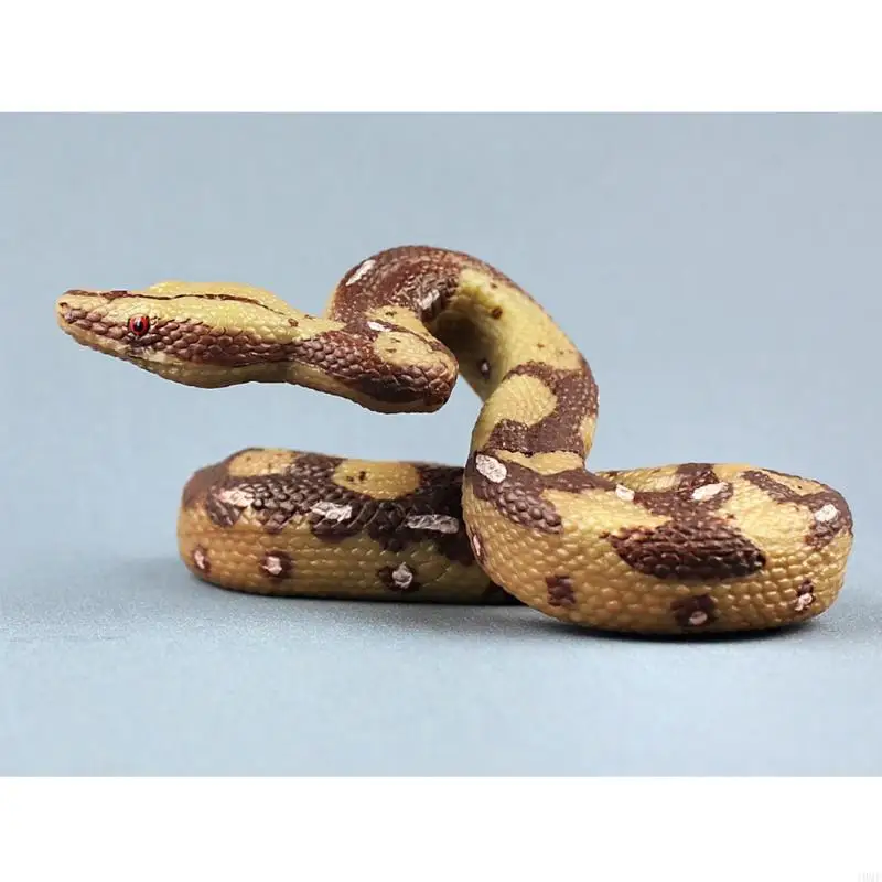 J0MF Modelos animais suaves Simulação Fake Golden Golden Snake Prank Joke Toy Birthday Gift