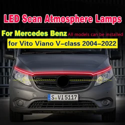 12V DRL Waterproof Flexible Lamp For Mercedes Benz V-Class Vito Viano 2004-2022 Scan Starting LED Daytime Running Light Strip