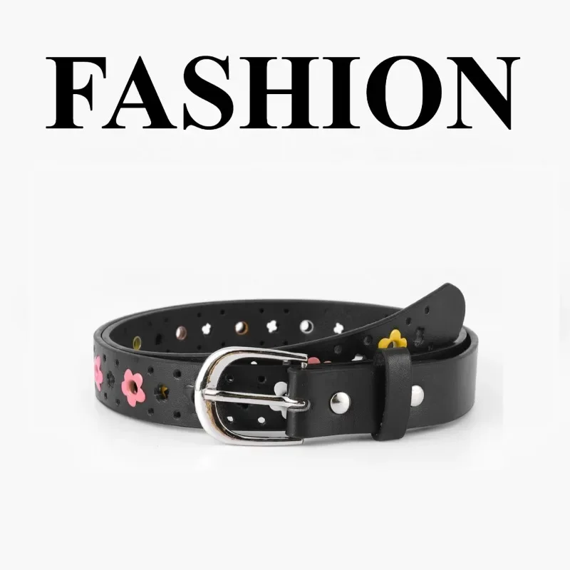 Korean-Style Floral Butterfly Openwork Versatile Women’s Belt—Stylish Elegant Niche Everyday Casual Buckle Belt