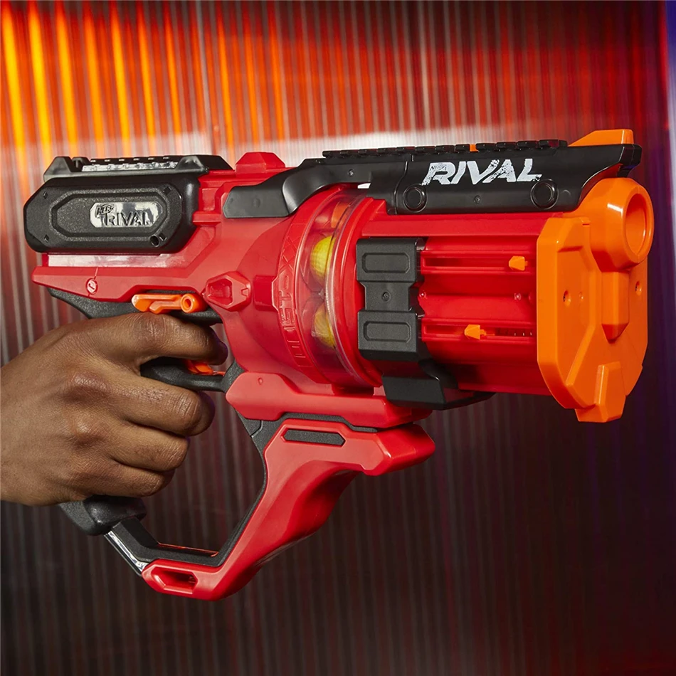 Hasbro Heat Nerf Rival XX-1500 Kronos Revolver Ball Launcher Soft Bullet Gun Can Be Used To Create A Model Gift Action Figures