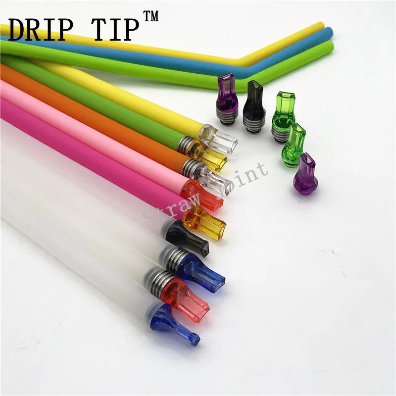 1 Pcs Authentic 510 MTL Flat Mouth Stainless Steel Plastic Small Caliber Spliceable Straw Joint