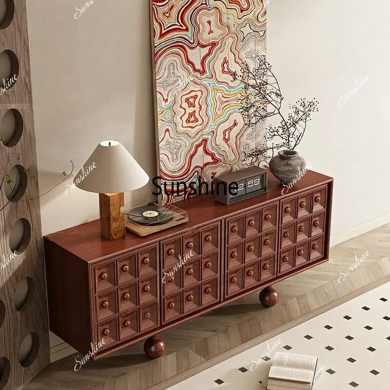 Living Room Wabi Sabi Storage B & B Hotel Embossed Decorative CabinetT*