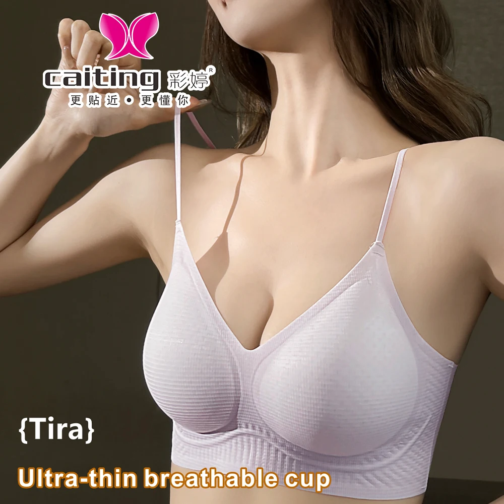 Caiting verão sem costura bralette com alças leves e fofas de boa qualidade sutiã feminino roupa interior estilo colete capa de sutiã