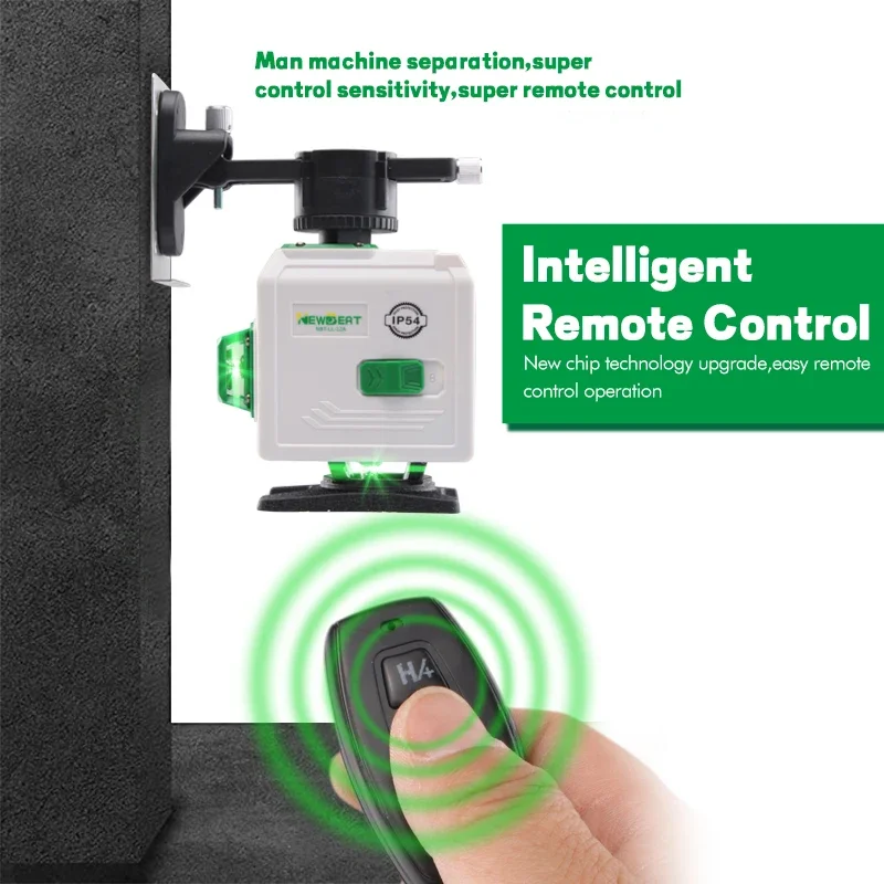NewBeat Industrial Battery Power Tools OEM 12 Lines Green Beam Self-Leveling 360 Rotary Laser Level 3D