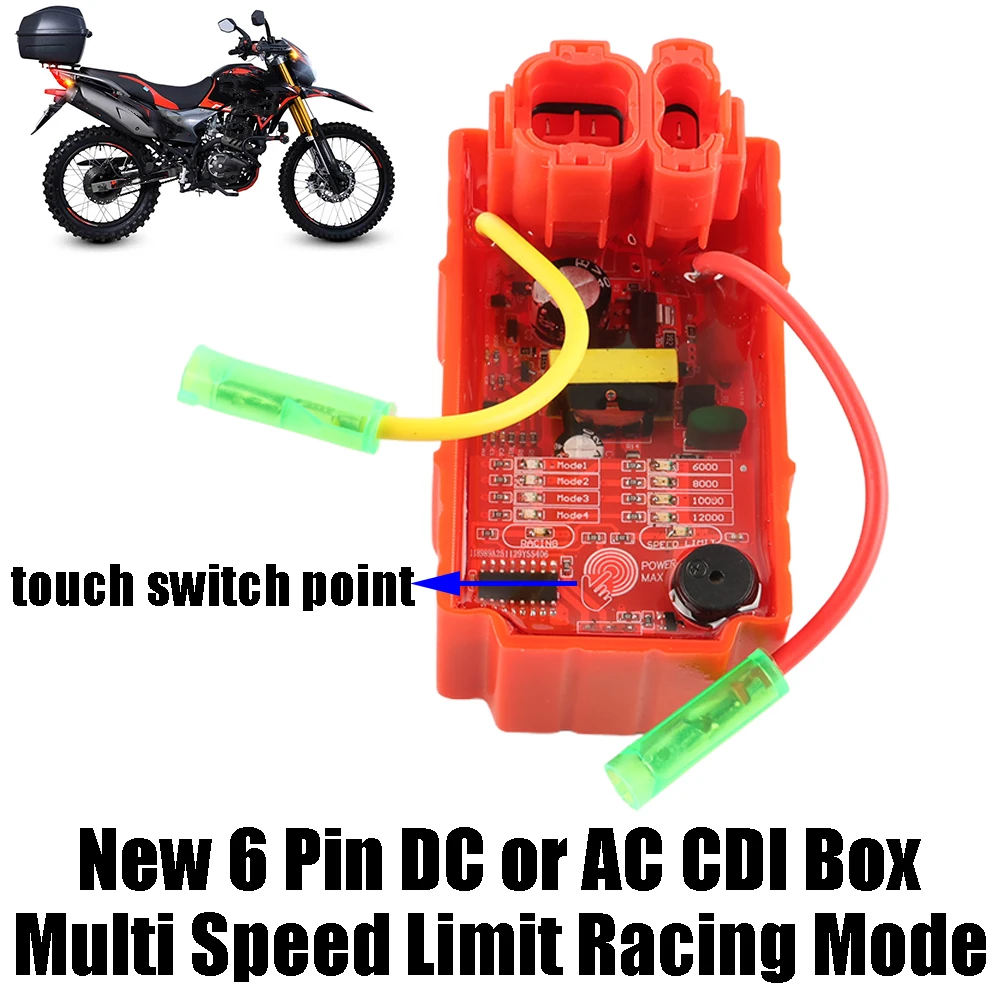 Nuevo Accesorios de motocicleta de encendido de carreras Cdi de 6 pines límite de velocidad CDI táctil inteligente multifuncional para Crossmax 300 250 220 170