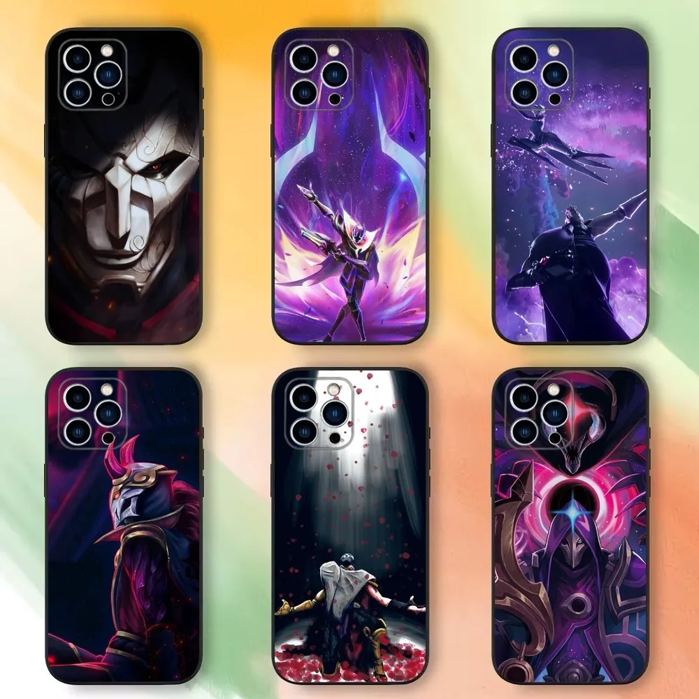 L-LOL K-Khada Jhin V-Virtuoso Phone Case For iPhone 16,15,14,13,12,11 Plus,Pro Max,XS,X,XR,SE,Mini,8,7，Soft Silicone Black Cover