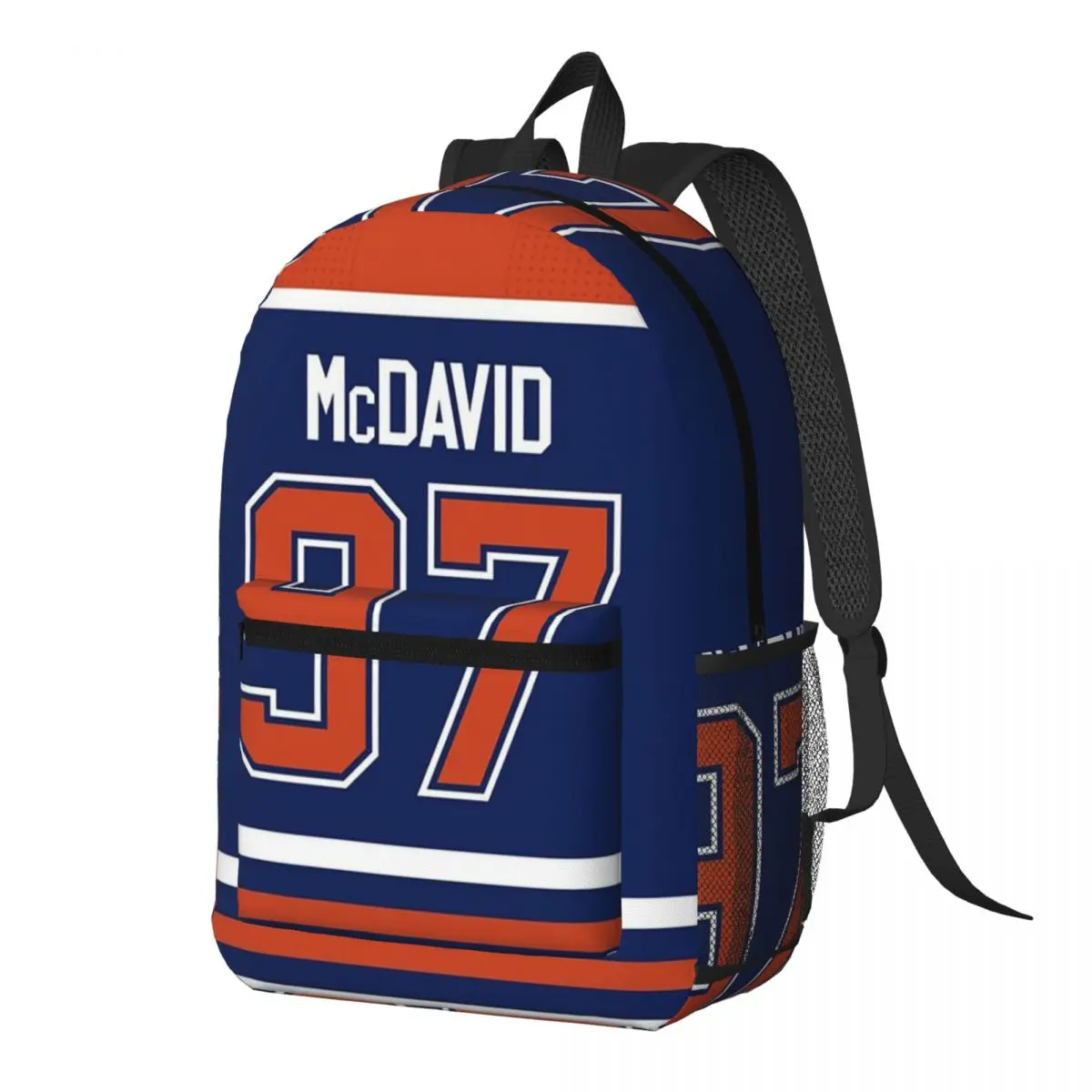 

Edmonton Oilers Connor McDavid Home Jersey Back Backpack Daypack Large Capacity BookBag School Bag Shoulder Bags for Men Women