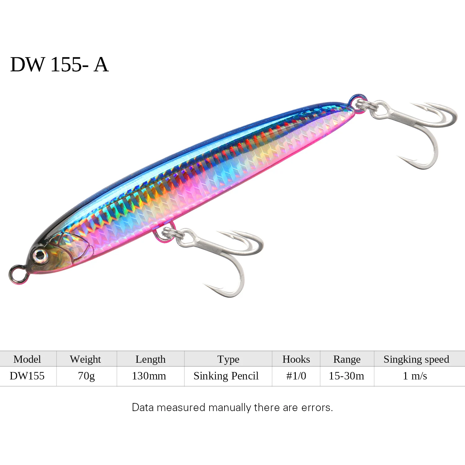 TSURINOYA Sinking Stickbait Potlood 130S Vissen Lokt 130mm 70g Wobbler Kunstmatige Harde Aas voor Zee Tonijn GT boot Vissen Lokken