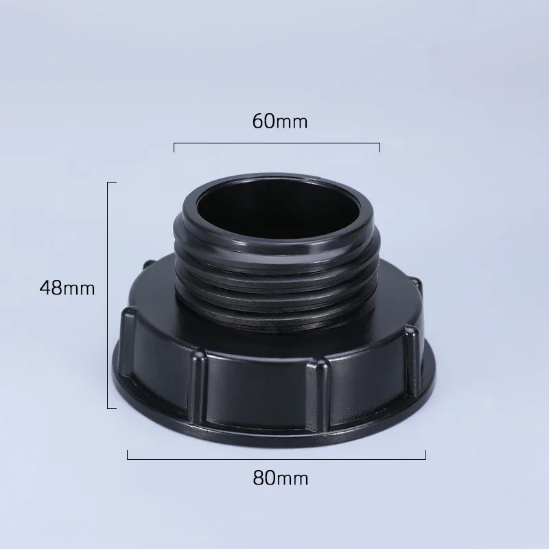 Adaptador de grifo de válvula de tanque IBC, Conector de tubería de riego de jardín, alta calidad, 80mm a S60 x 6