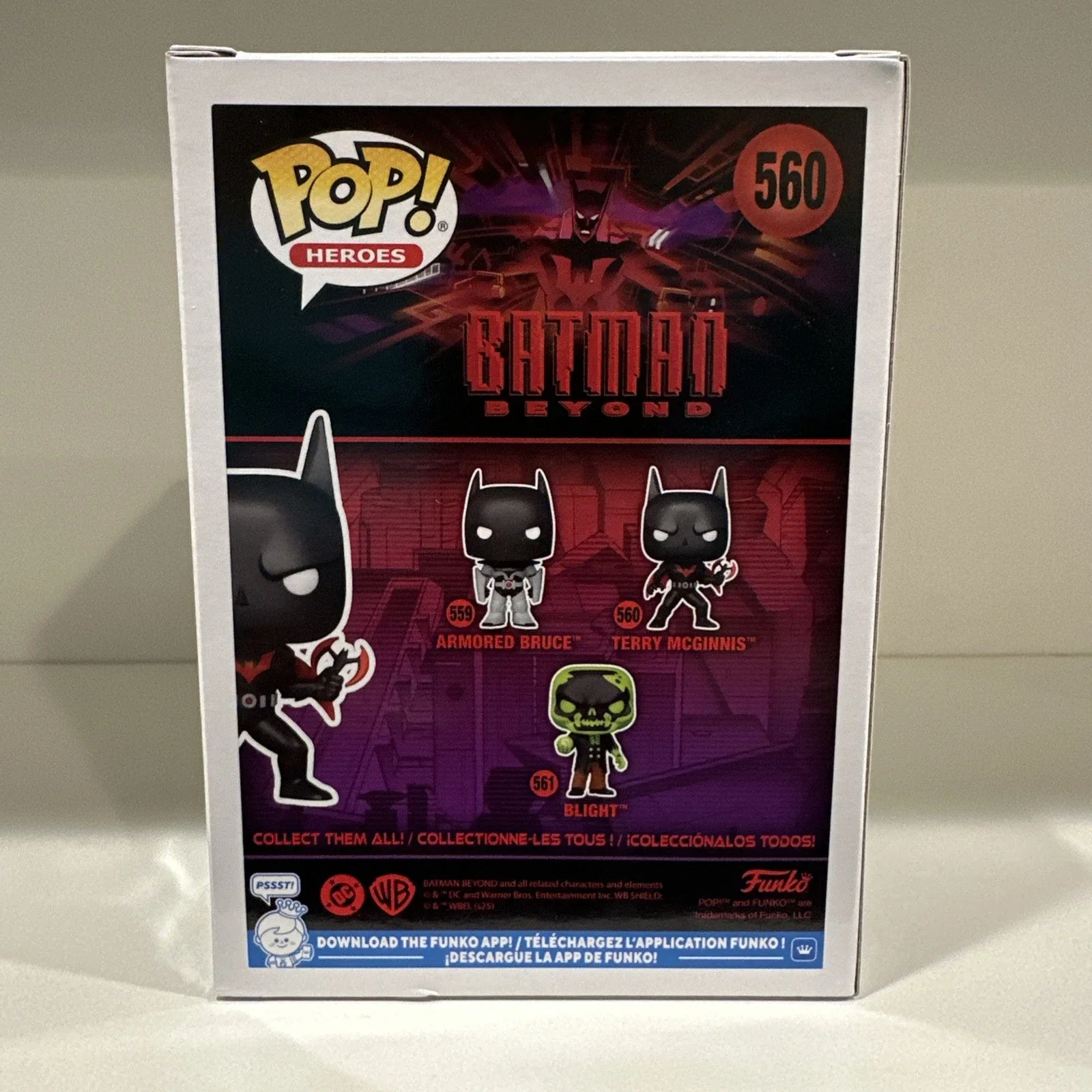 

Terry McGinnis 560 Blight 561 (Glow) Action Figures FUNKO POP DC Comics Batman Collectible Limited Edition Model Toy Gift