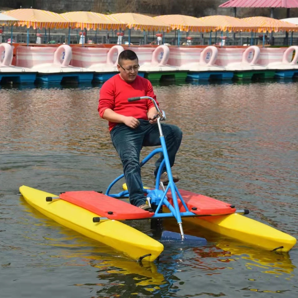 Custom Size high quality inflatable sea banana pedal boat tubes floating water bike