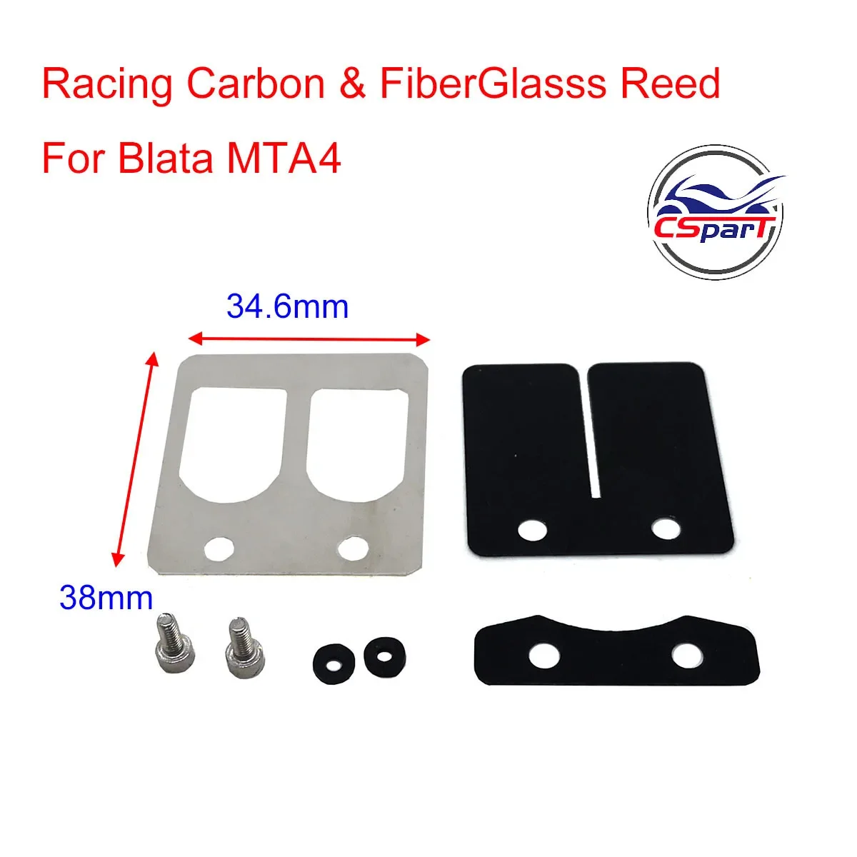 Racing Fiberglass  Carbon Fiber Reed For 39cc Blata Origami B1 MT A4 Water cooled Mini Moto Pocket