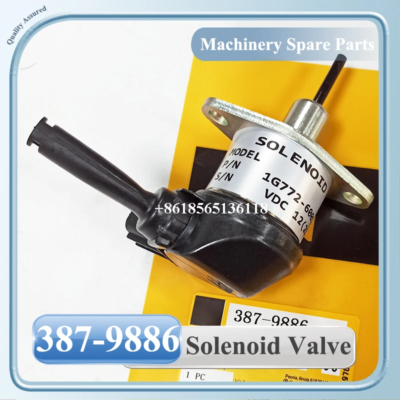 

High Quality C3.3 Engine Fuel Shut Solenoid 387-9886 3879886 1G772-60012 12V Stop Solenoid Valve f