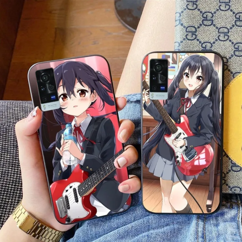 K-ON Nakano Azusa Cell Phone Case for VIVO Y95 Y93 Y31 Y20 V19 V17 V15 Pro X60 NEX Black Soft Phone Cover Funda