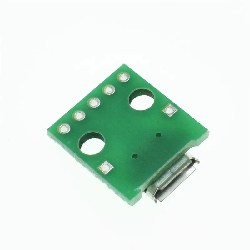 10pcs Mini Micro USB to DIP 2.54mm Adapter Connector Module Board Panel Female 5-Pin Pinboard 2.54mm Micro USB PCB Type Parts