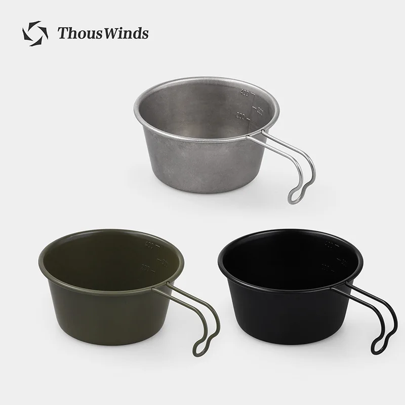 

Thous Winds Sierra Cup With Handle Tableware Outdoor Camping Cookware 40/280/450ml Cooking Plates Bowl Travel Camping Supplies