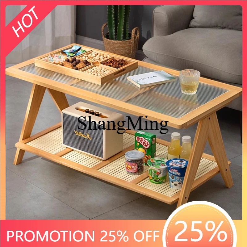 

SM household tea table tea table small apartment modern simple light luxury balcony solid wood office tea table